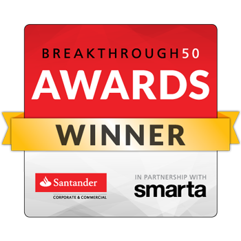 The Santander Breakthrough 50 Awards logo