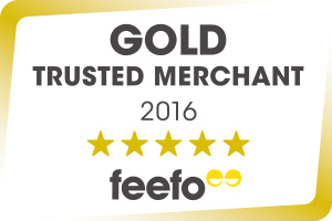 The Feefo Gold Trusted Merchant Award logo