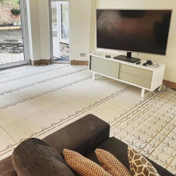 Instagram underfloor heating installation image