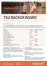 Fastwarm Tile Backer Boards Data Sheet