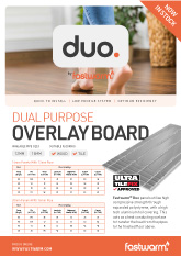 Fastwarm DUO Panels data sheet