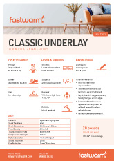 Fastwarm Classic EPS Underlay Data Sheet