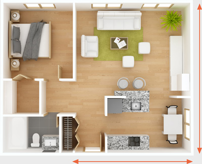 Room dimensions diagram